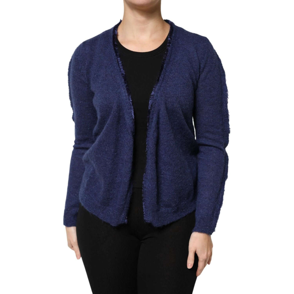 Ballantyne Dark Blue Long Sleeves Overcoat Cardigan Sweater TSH87624-42