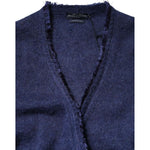 Ballantyne Dark Blue Long Sleeves Overcoat Cardigan Sweater TSH87624-42