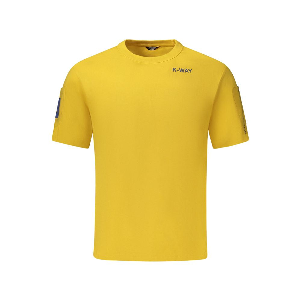 K-WAY Yellow Cotton Men T-Shirt KW-34252-L