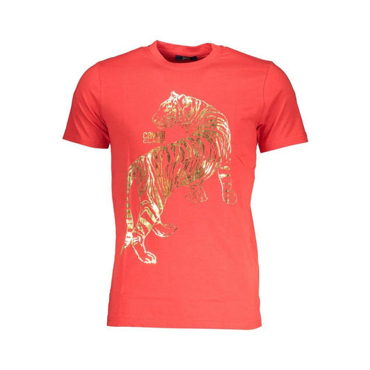 Cavalli Class Red Cotton T-Shirt