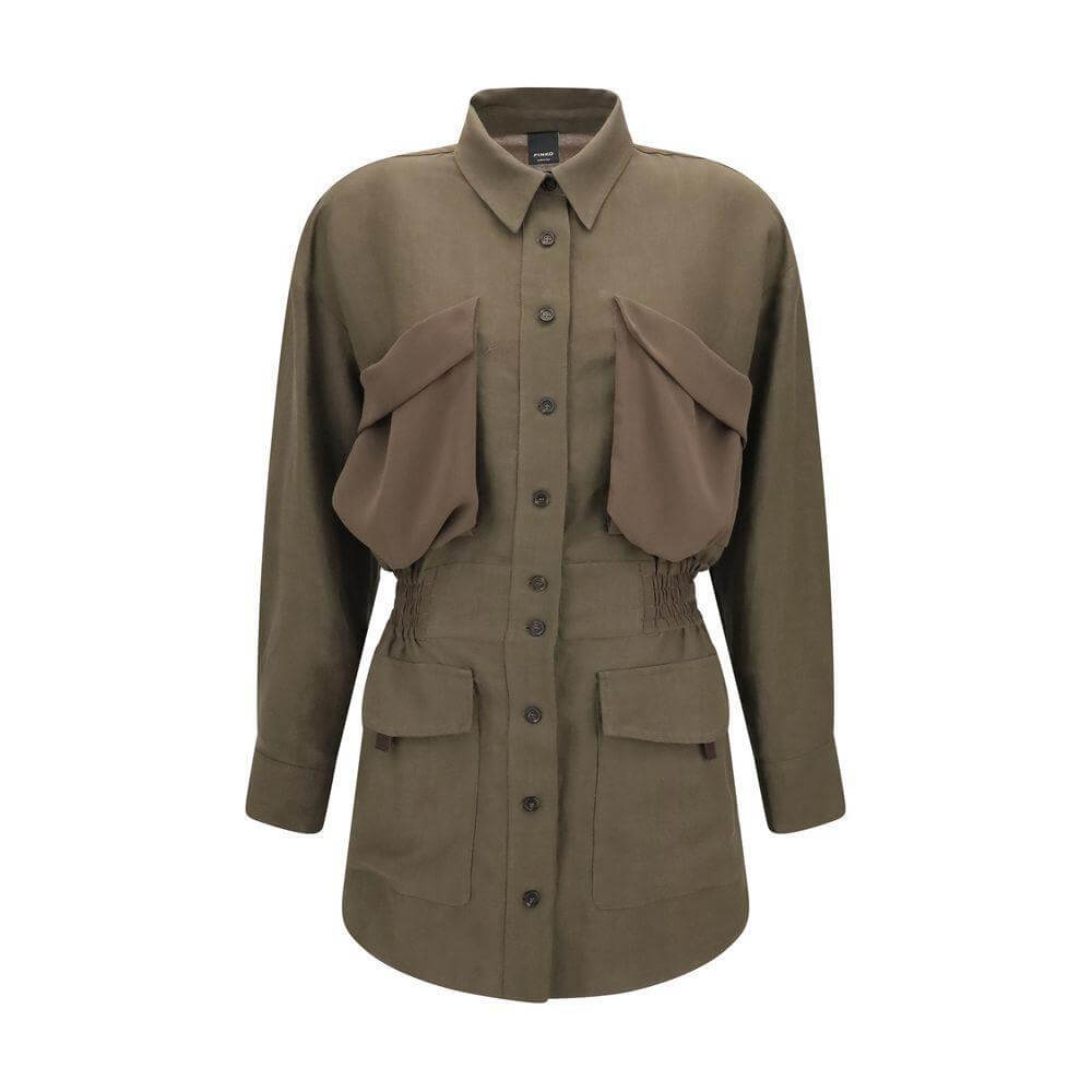 PINKO Linen Shirt Jacket PI-105017A2I9S1C-IT40 | M