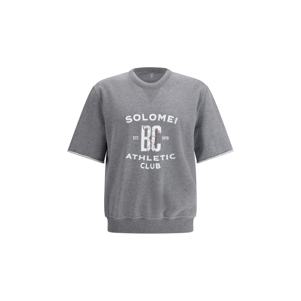Brunello Cucinelli Gray Cotton Sweatshirt
