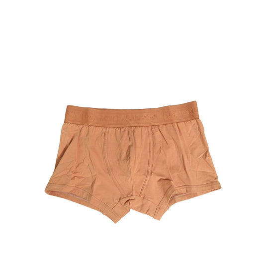 Dolce & Gabbana Brown Cotton Stretch Regular Boxer Underwear BIK1238-4