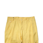 Dolce & Gabbana Yellow Flax Tapered Dress Men Pants PAN76440-50