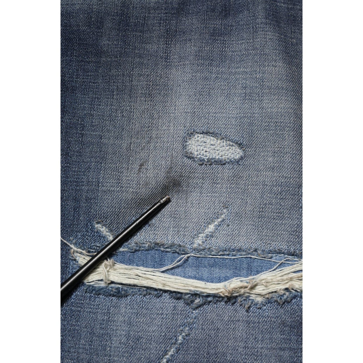 Dolce & Gabbana Blue Washed Tattered Cotton Men Jeans PAN76449-46