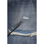 Dolce & Gabbana Blue Washed Tattered Cotton Men Jeans PAN76449-46