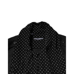 Dolce & Gabbana Black Polka Dot Linen Silk Men Casual Shirt TSH90652-40