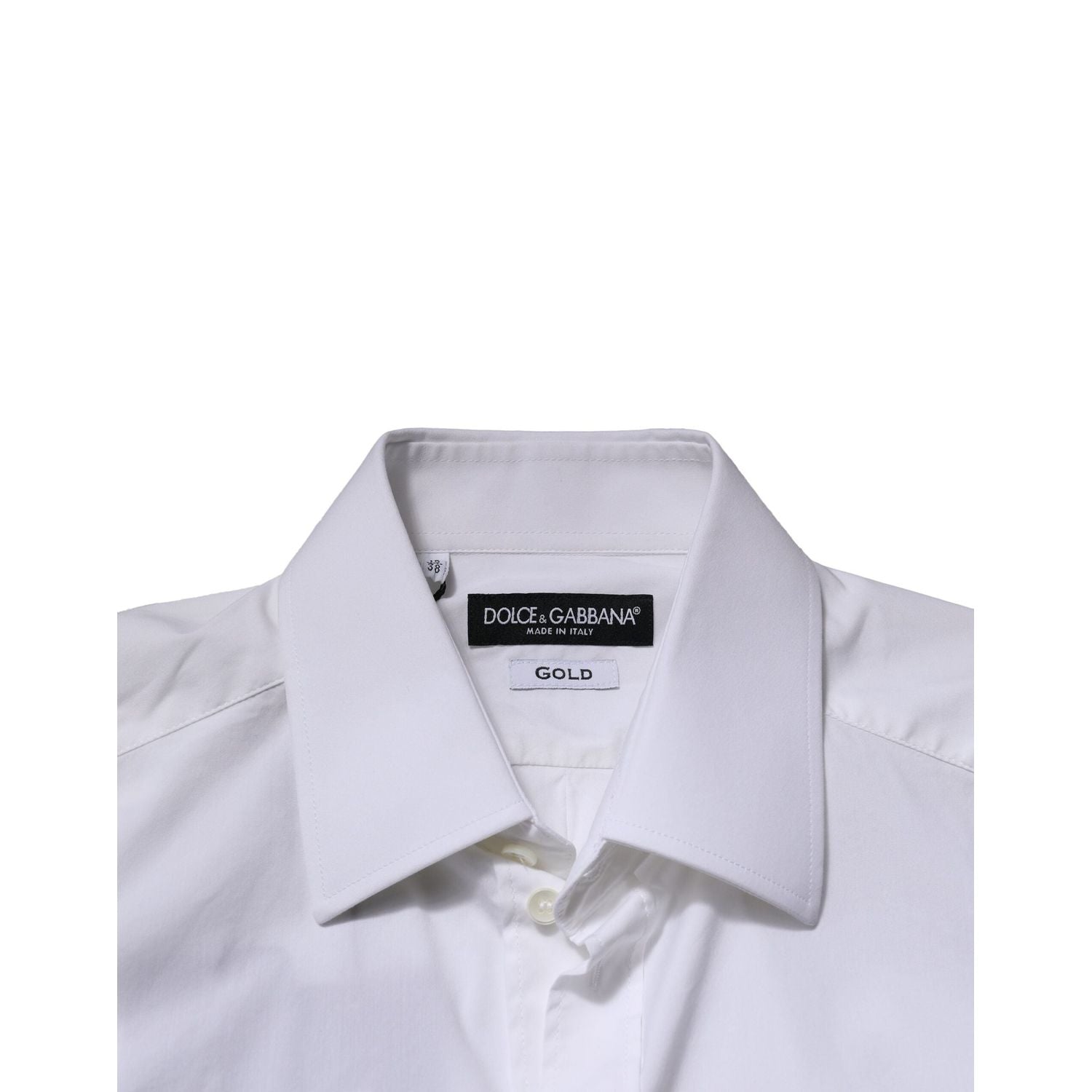 Dolce & Gabbana White GOLD Long Sleeves Men Dress Formal Shirt