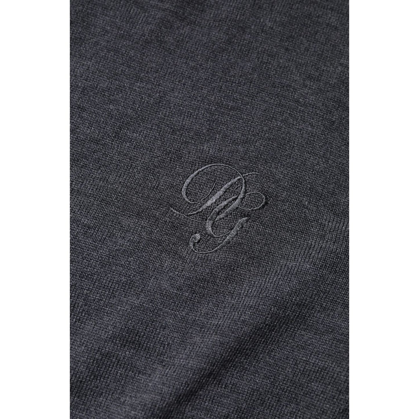 Dolce & Gabbana Dark Gray Wool Crew Neck Sweatshirt Sweater