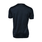 Dolce & Gabbana Dark Blue Silk Logo Patch Crew Neck T-shirt TSH90543-54
