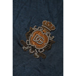 Dolce & Gabbana Dark Blue Silk Logo Patch Crew Neck T-shirt TSH90543-54