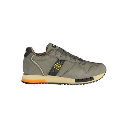 Blauer Gray Polyethylene Men Sneaker with dynamic laces and removable footbed showcasing high-style and comfort.