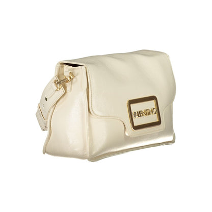 Mario Valentino Beige Polyethylene Women Handbag with detachable handle and adjustable strap