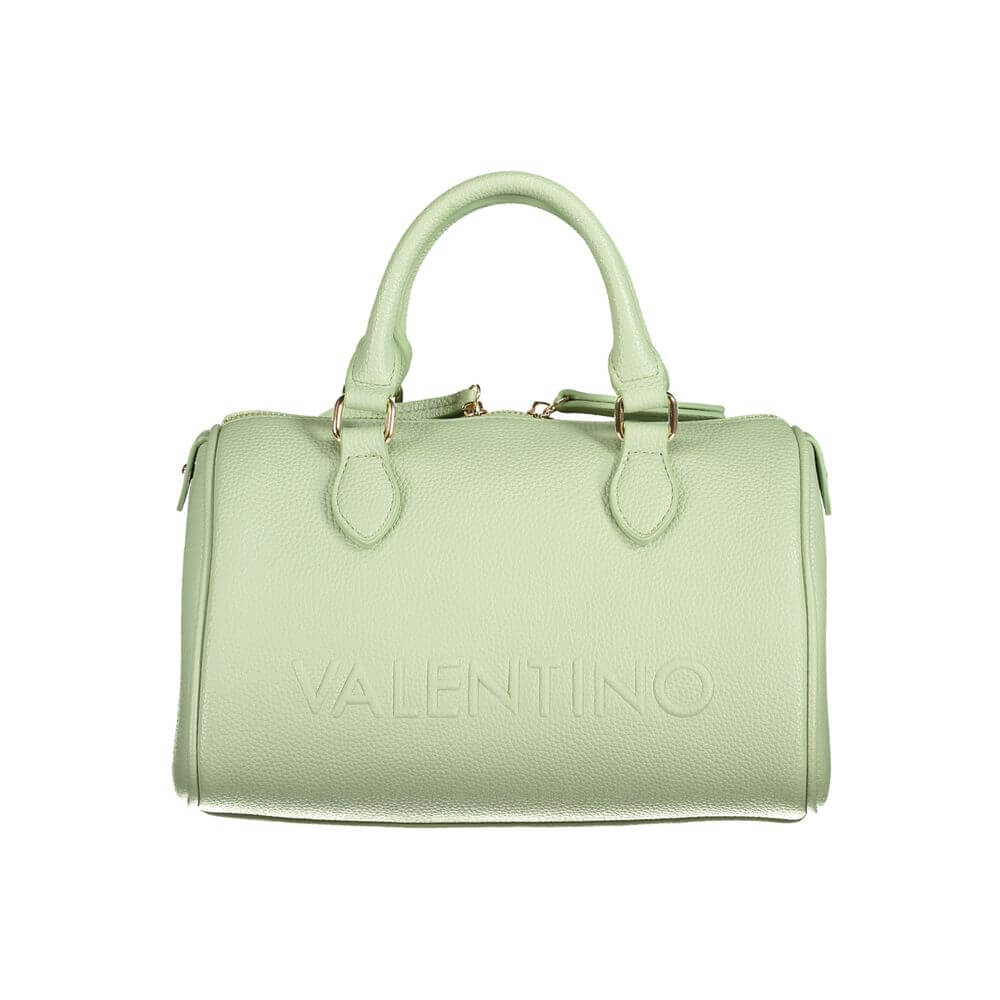 Front view with bag zipped and handles upright.