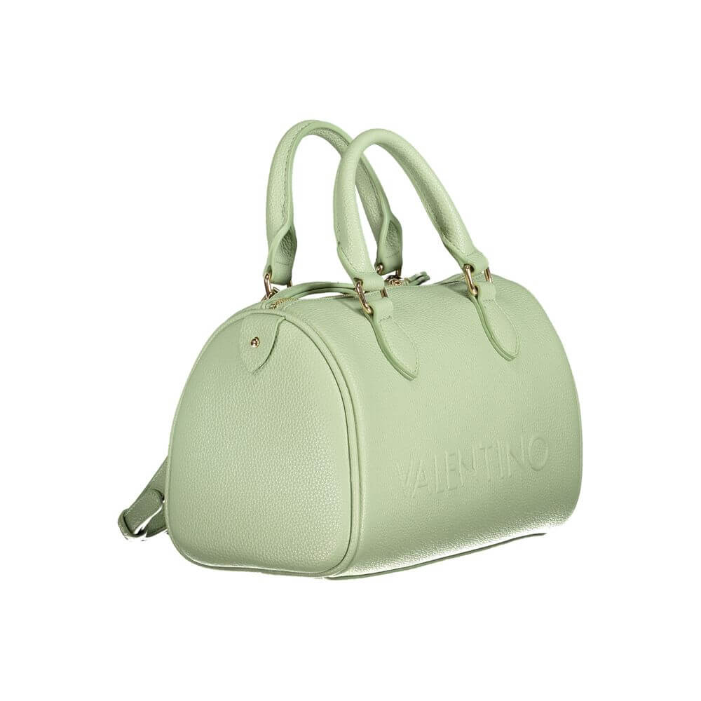 Front view with bag zipped and handles upright.