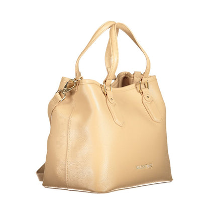 Mario Valentino Beige Polyethylene Women Handbag with handles and shoulder strap