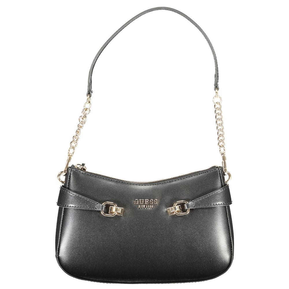 Guess Jeans Black Polyethylene Women Handbag with removable shoulder handle