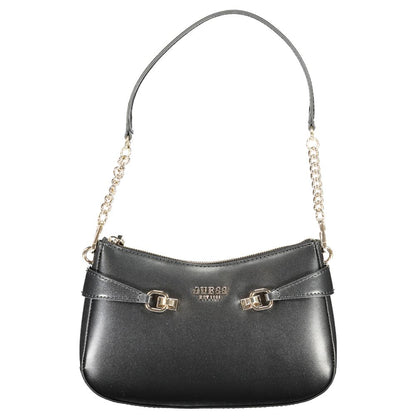 Guess Jeans Black Polyethylene Women Handbag with removable shoulder handle