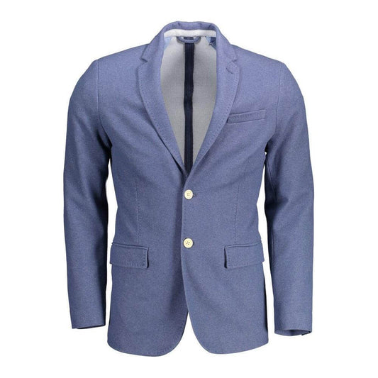 Gant Blue Cotton Men Jacket GA-37614-IT46 | S