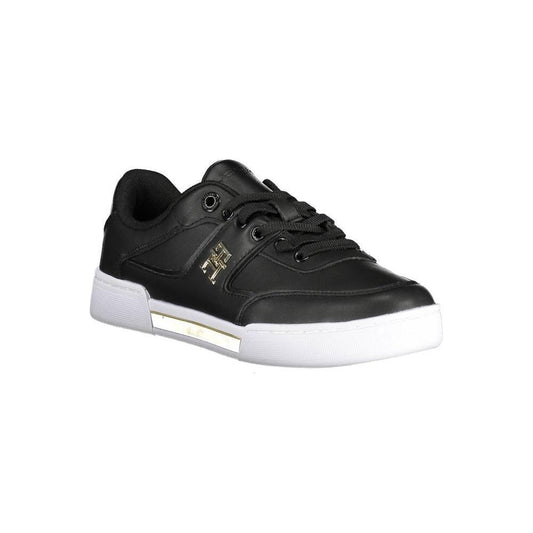 Tommy Hilfiger Black Leather Women Sneaker TO-16998-EU36/US6