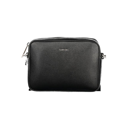 Calvin Klein Black Polyethylene Women Handbag with adjustable strap and zip closure for modern fashionistas.