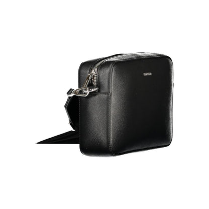 Calvin Klein Black Polyethylene Women Handbag with adjustable strap and zip closure, showcasing elegant design and functionality.
