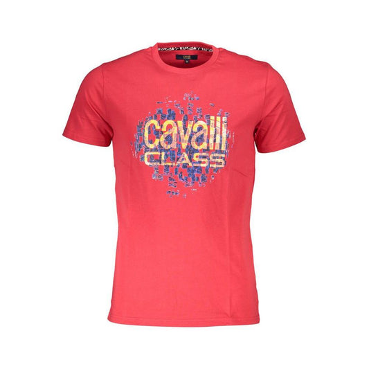 Cavalli Class Red Cotton Men T-Shirt