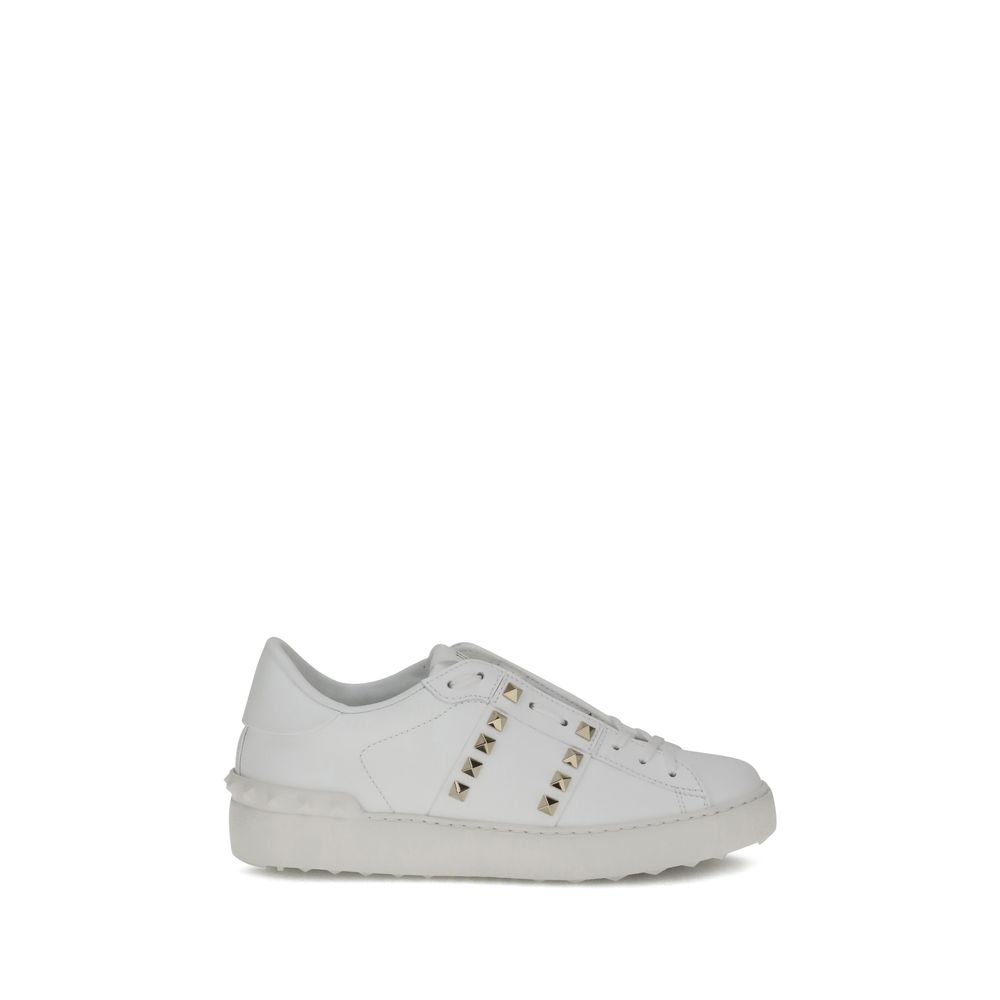 Valentino Garavani White Calf Leather Bos Taurus Low Top Sneakers