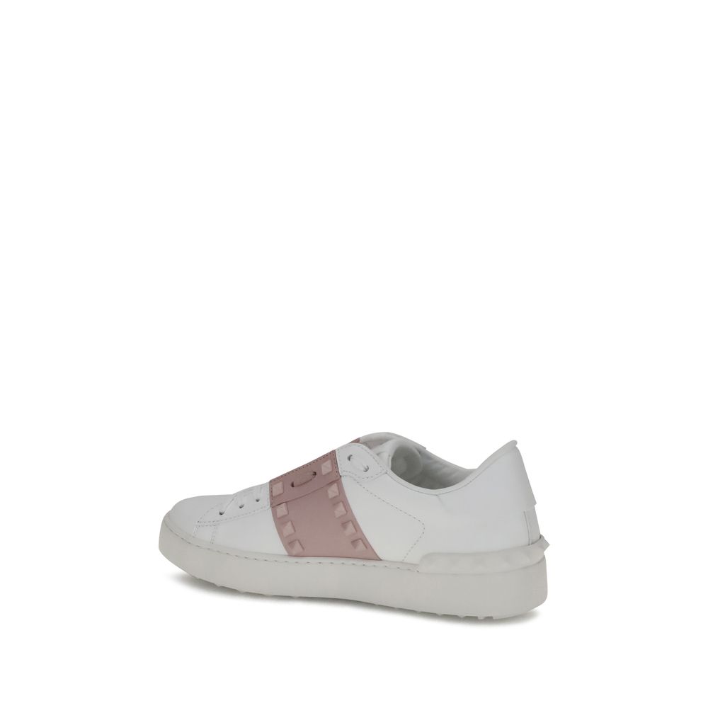 Valentino Garavani White Calf Leather Bos Taurus Low Top Sneakers