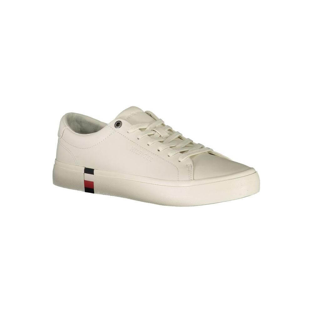 Tommy Hilfiger White Leather Men Sneaker TO-37624-EU44/US11