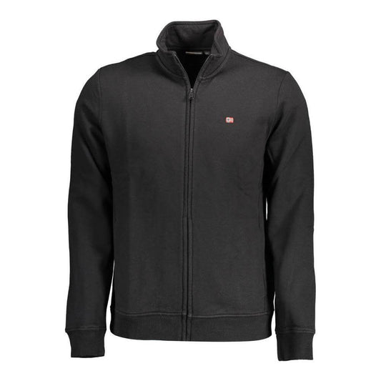 Napapijri Black Cotton Men Sweater NA-37605-S