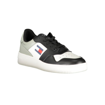 Tommy Hilfiger Black Leather Men Sneaker