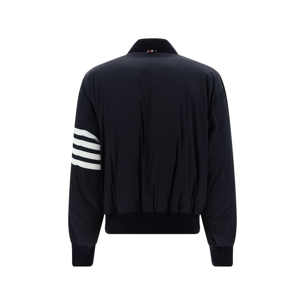 Thom Browne Blue Polyester Bomber