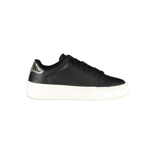 Tommy Hilfiger Black Leather Women Sneaker TO-25023-EU36/US6