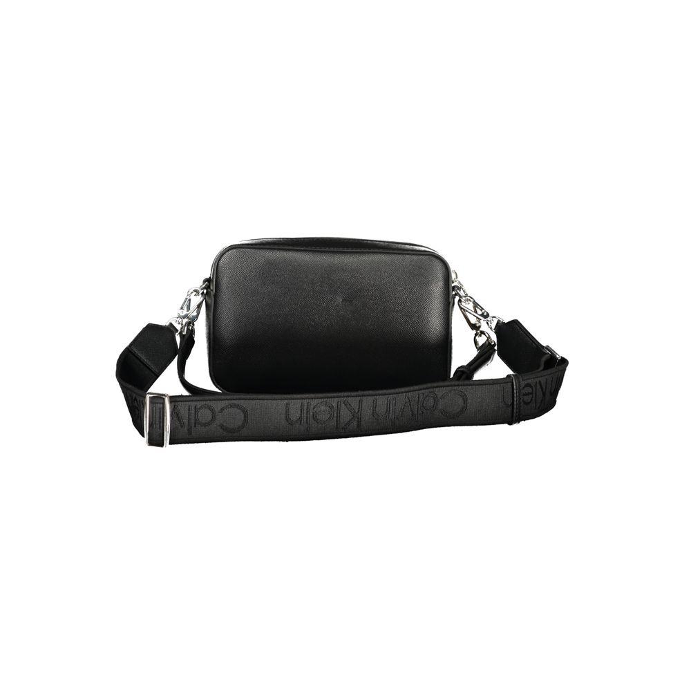 Calvin Klein Black Polyethylene Women Handbag with adjustable strap, featuring sleek design and functionality.