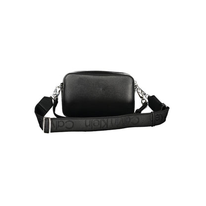 Calvin Klein Black Polyethylene Women Handbag with adjustable strap, featuring sleek design and functionality.