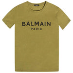 Balmain Green Cotton T-Shirt BA-15484-S