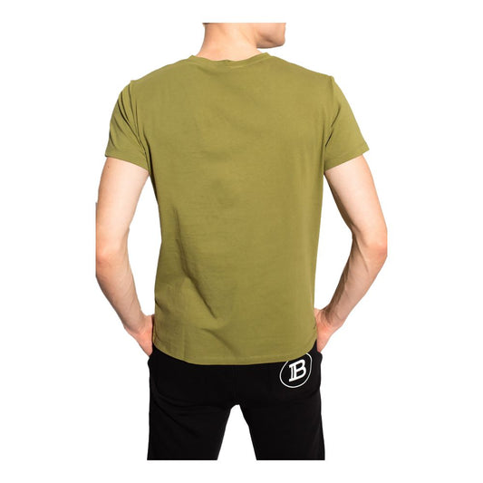 Balmain Green Cotton T-Shirt BA-15484-S