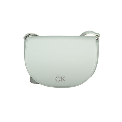 Calvin Klein Light Blue Polyethylene Women Handbag with logo and adjustable strap