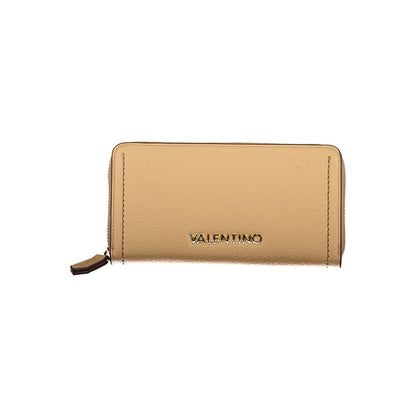 Mario Valentino Beige Polyethylene Women Wallet with spacious interior, coin purse, and iconic logo, designed for modern fashionistas.