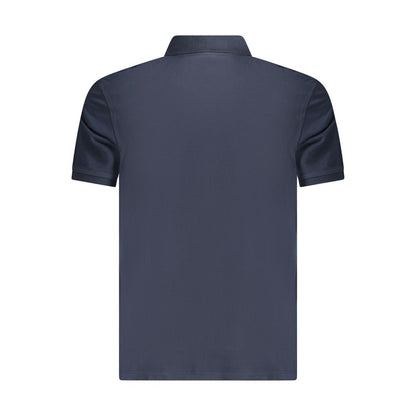 Timberland Blue Cotton Polo Shirt with short sleeves, regular fit, 2 button placket, and embroidered logo.