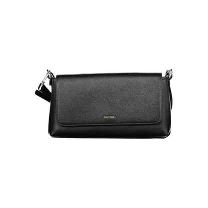 Calvin Klein Black Polyethylene Women Handbag with adjustable strap and sleek design for modern fashionista.