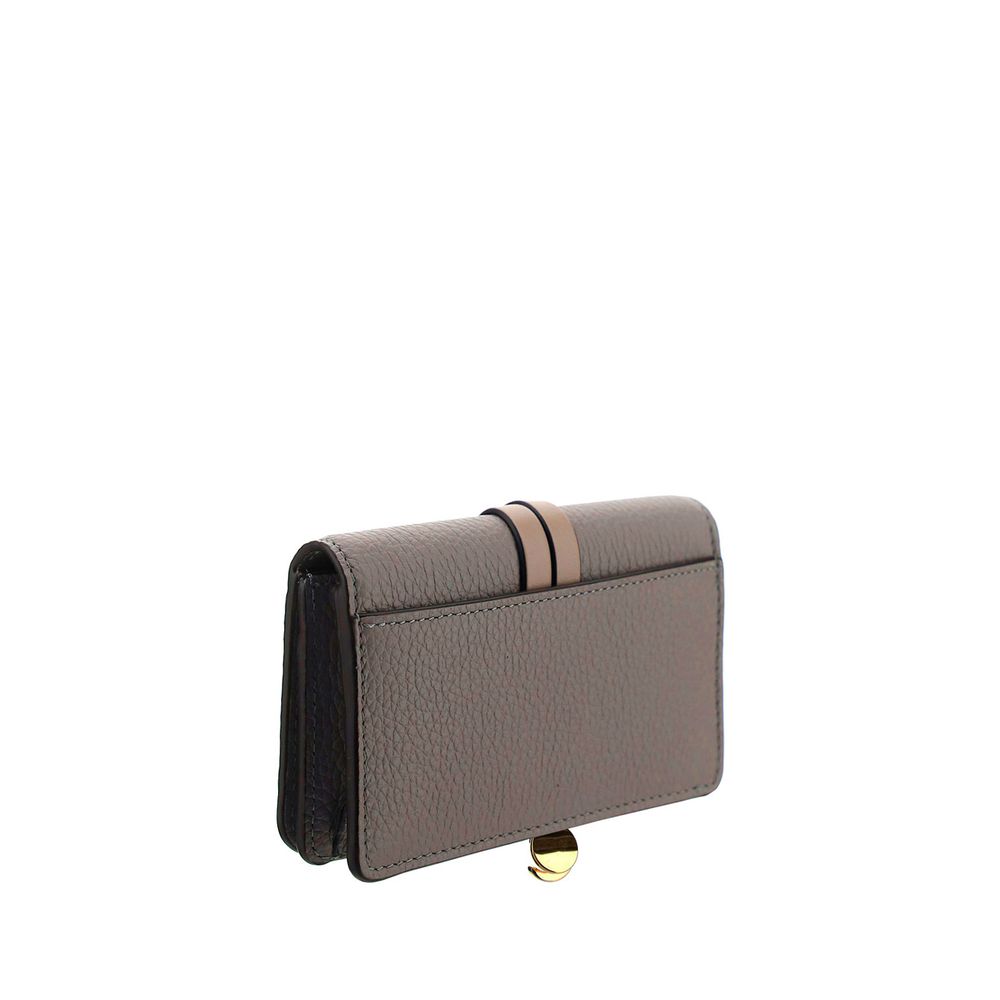 Chloé Gray Calf Leather Bos Taurus Wallet