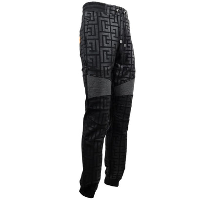 Balmain Black Cotton Men Jogging Pant