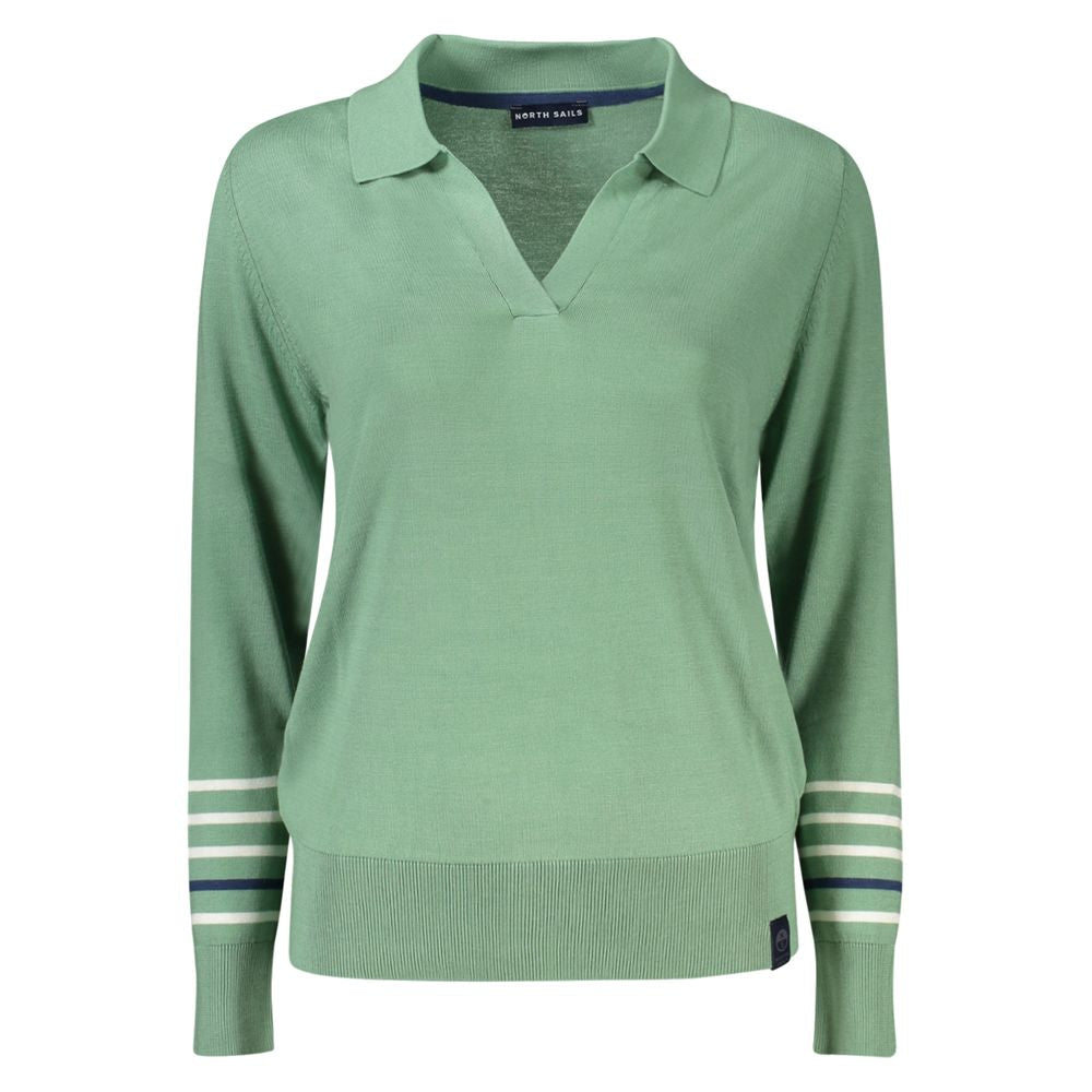 North Sails Green Cotton Women Sweater NO-35971-S