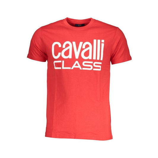 Cavalli Class Red Cotton T-Shirt