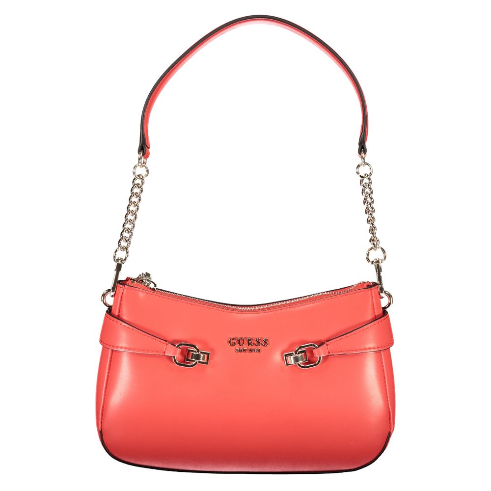 Guess Jeans Red Polyethylene Women Handbag with removable shoulder strap and stylish design