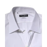 Dolce & Gabbana White GOLD Long Sleeve Dress Men Formal Shirt TSH906882-43