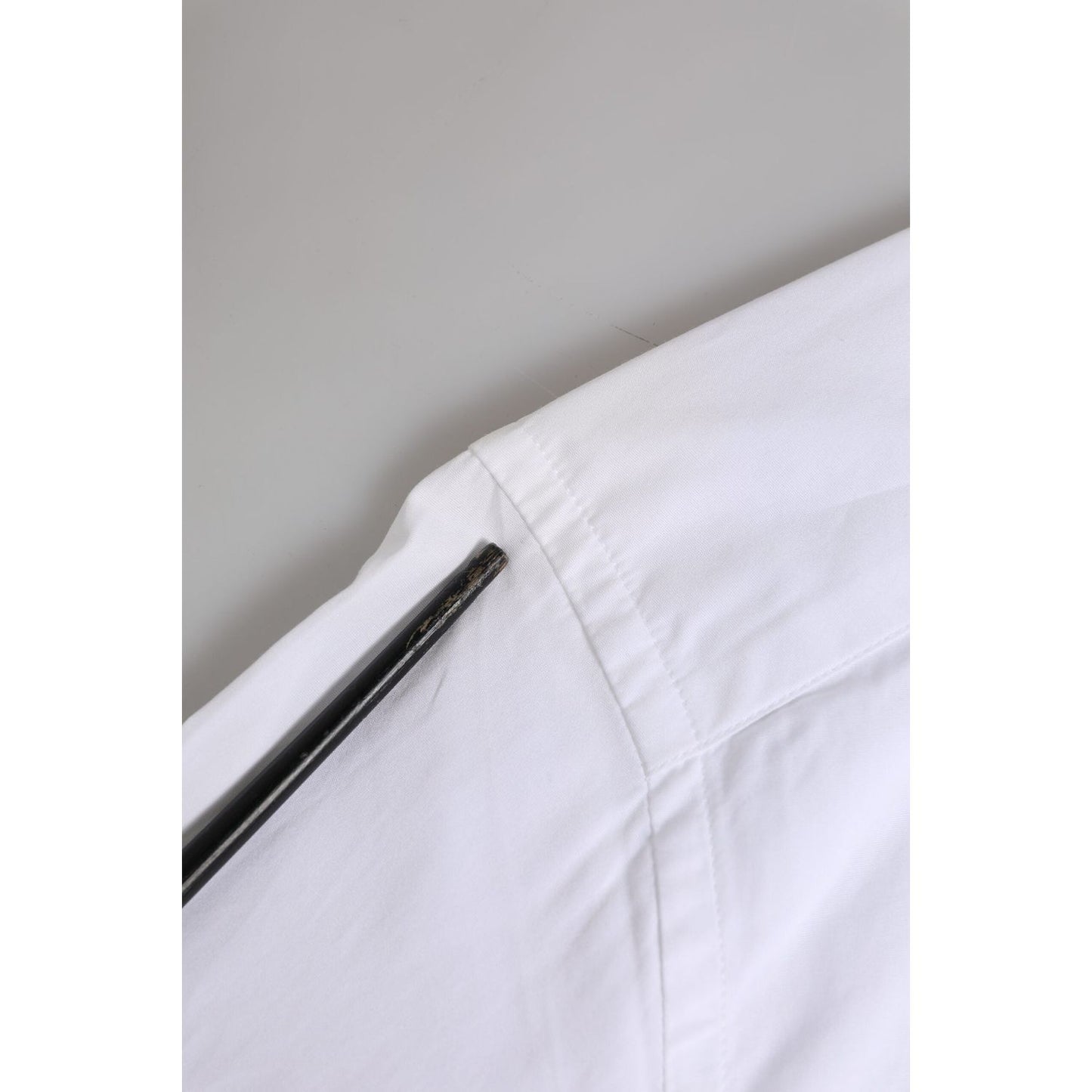 Dolce & Gabbana White Cotton Long Sleeves GOLD Formal Shirt TSH906894-37