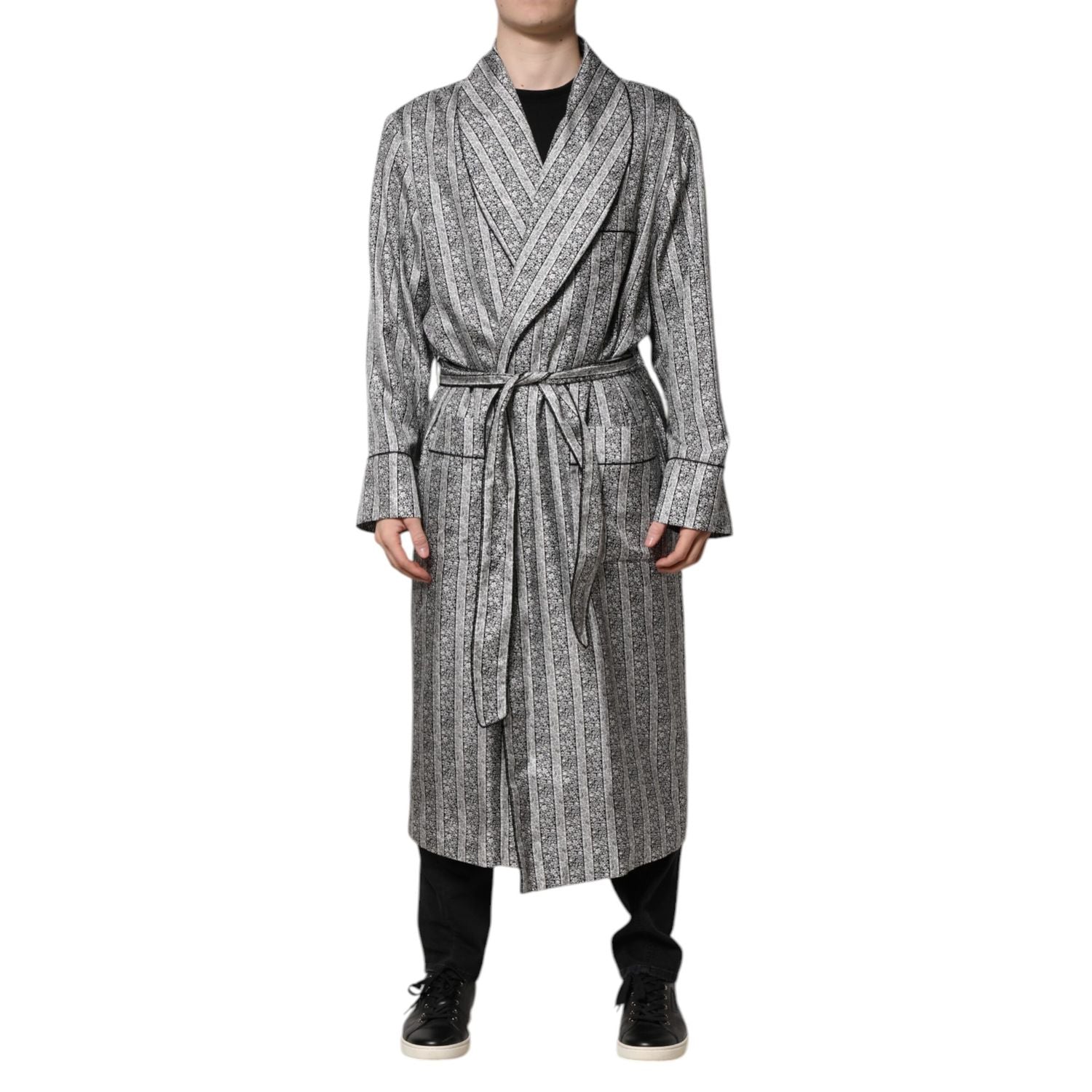 Dolce & Gabbana Multicolor Floral Robe Coat Wrap Jacket